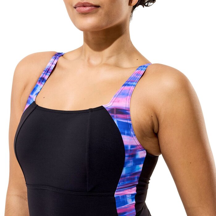 Speedo LUNA LUSTRE PRINTED 1P BLA/PUR