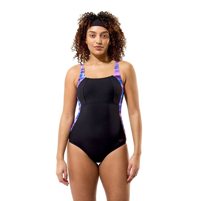 Speedo LUNA LUSTRE PRINTED 1P BLA/PUR