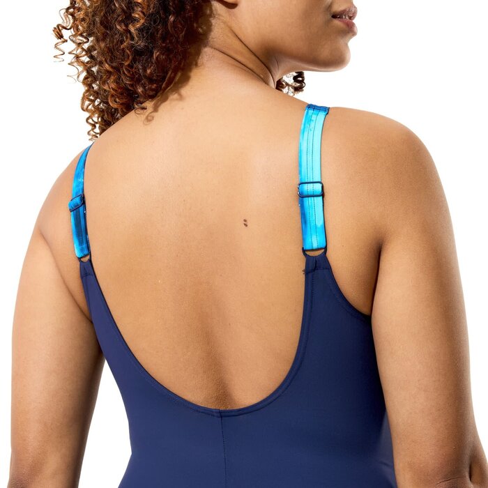 Speedo LUNA LUSTRE PRINTED 1P NAV/BLU