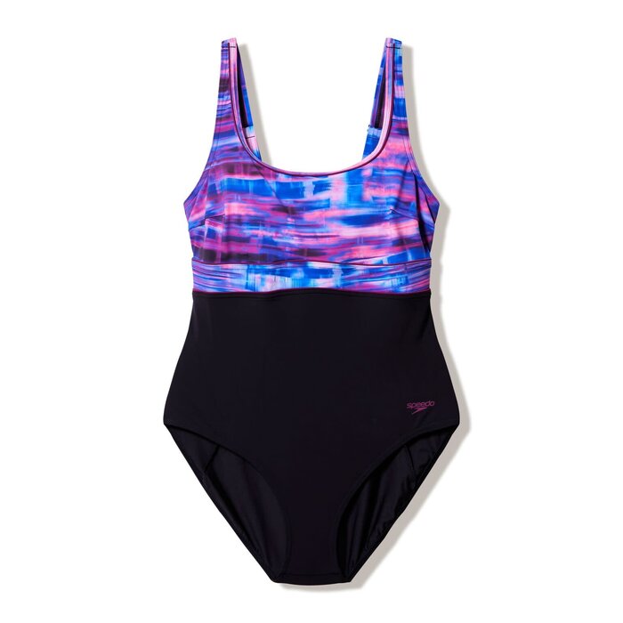 Speedo PRINT CONTOUR ECLIPSE 1P BLA/PUR