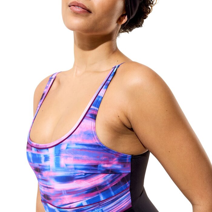 Speedo PRINT CONTOUR ECLIPSE 1P BLA/PUR