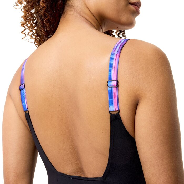 Speedo PRINT CONTOUR ECLIPSE 1P BLA/PUR