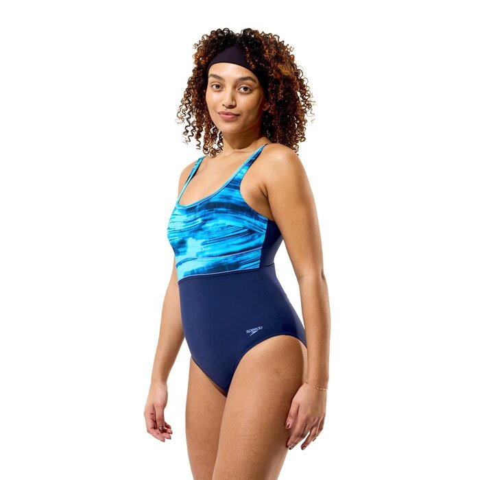 Speedo PRINT CONTOUR ECLIPSE 1P NAV/PUR