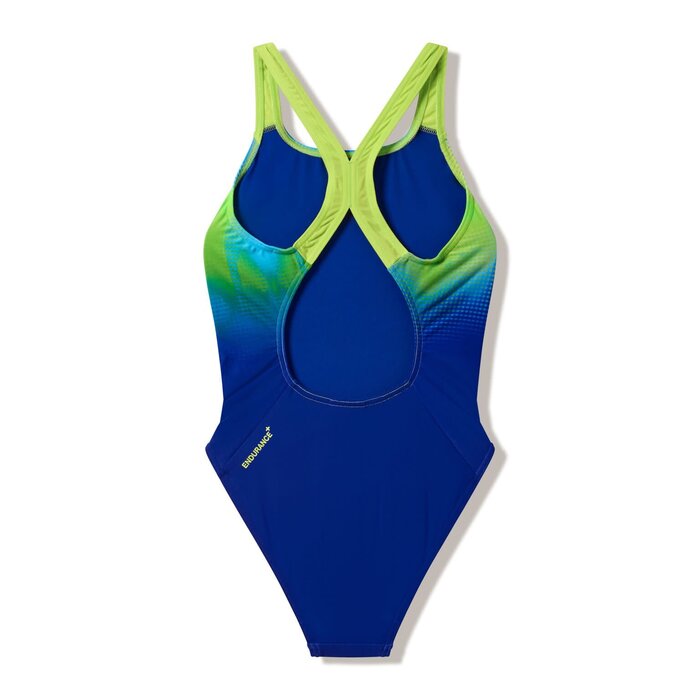 Speedo PRINT POWERBACK 1P BLU/GRN