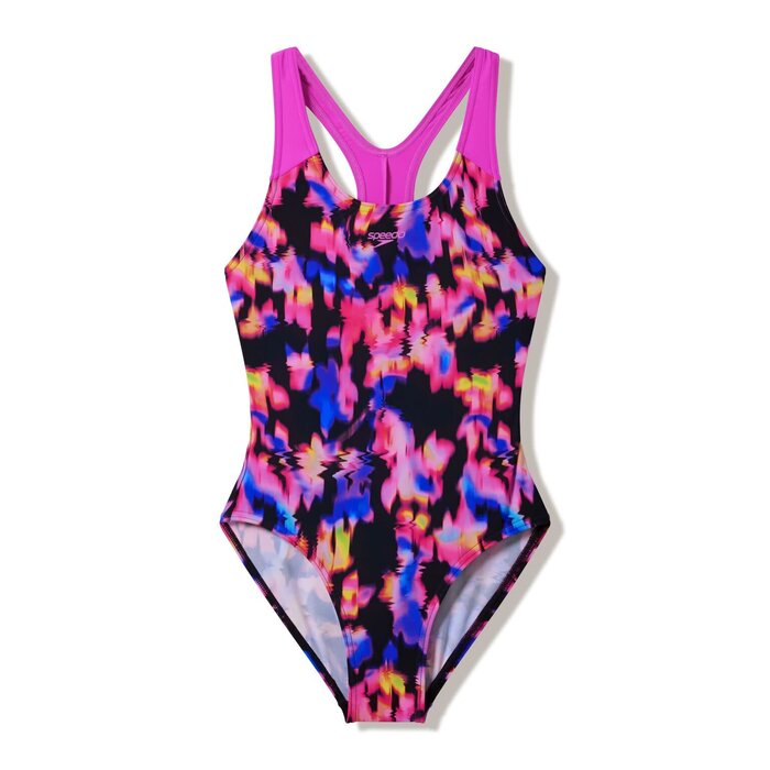 Speedo PRINT SPLASHBACK 1P BLA/PIN