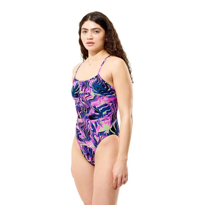Speedo PRINTED WEB BACK PIN/GRN