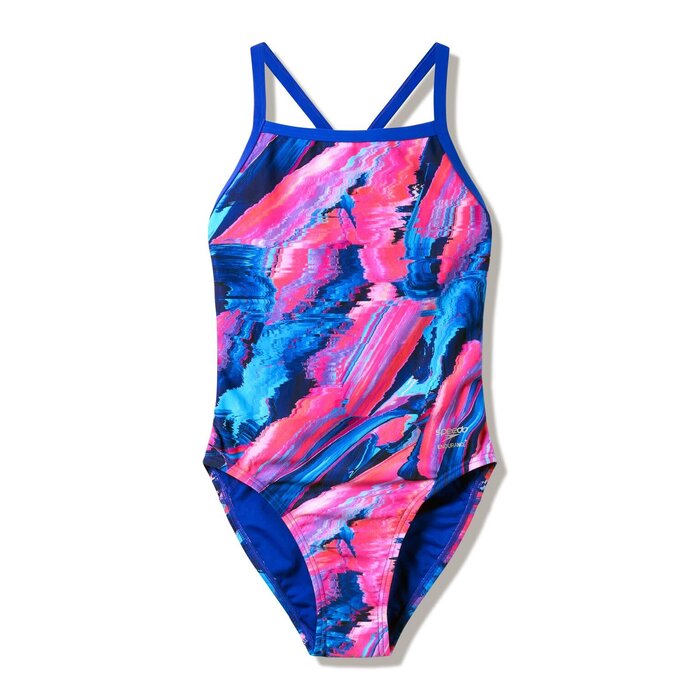 Speedo PRINTED TURNBACK BLU/PIN