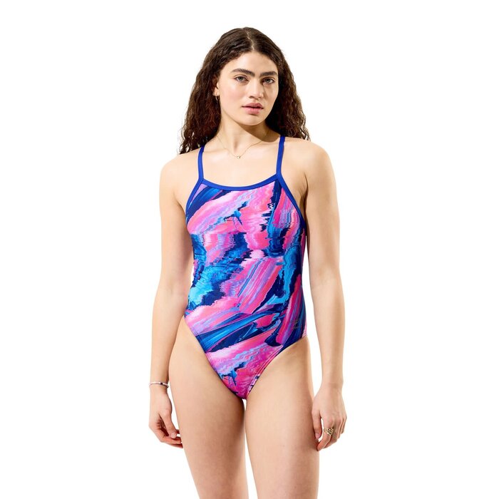 Speedo PRINTED TURNBACK BLU/PIN