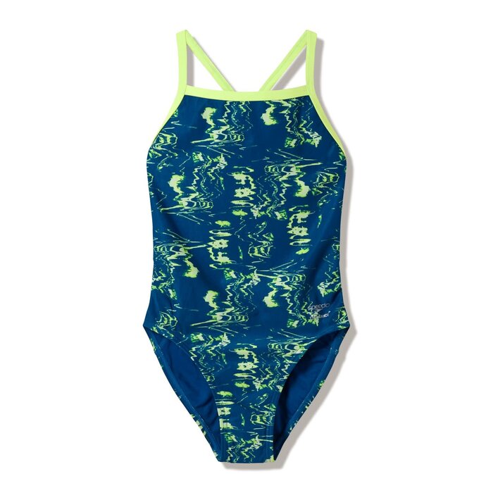 Speedo PRINTED TURNBACK NAV/GRN