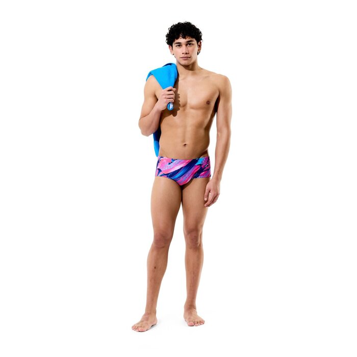 Speedo PRINTED 13.5CM BRIEF BLU/PIN