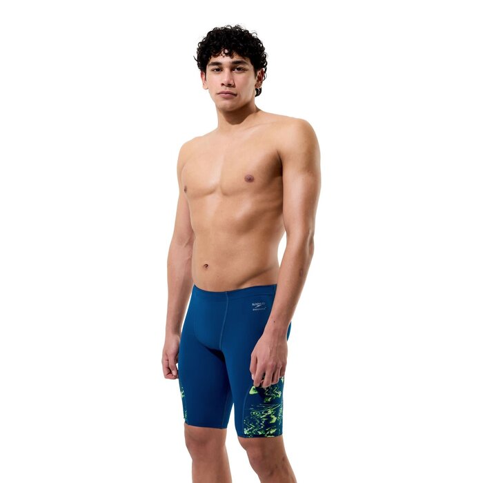 Speedo SPL PRINTED JAMMER NAV/GRN