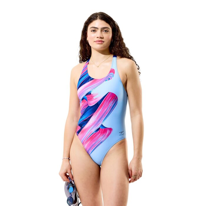 Speedo PLACEMENT PRINT POWERBACK BLU/PIN