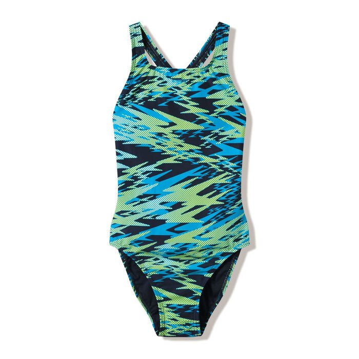 Speedo HYPERBOOM PRINT MEDALIST 1P GRN/BLA