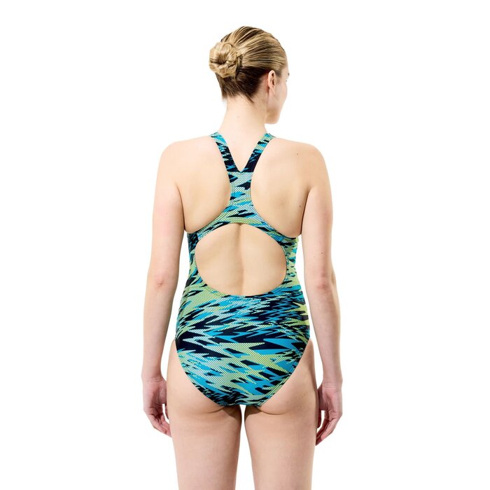 Speedo HYPERBOOM PRINT MEDALIST 1P GRN/BLA