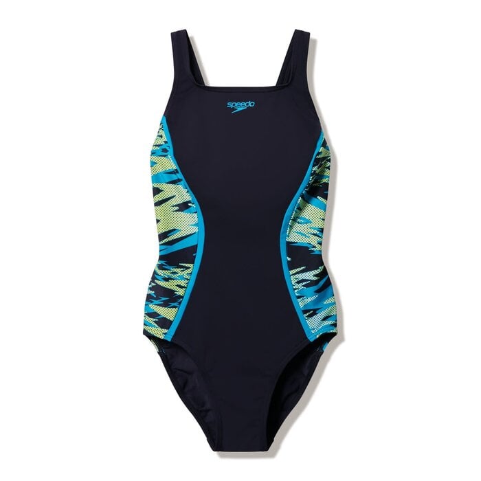 Speedo HYPERBOOM SPLICE MUSCLEB 1P BLA/GRN