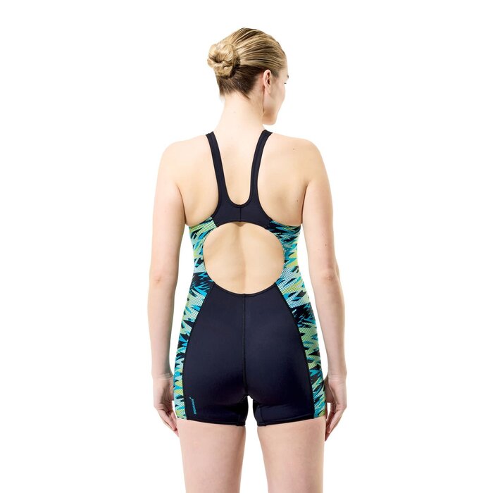 Speedo HYPERBOOM SPL MUSCLEB LEGSUIT BLA/GRN