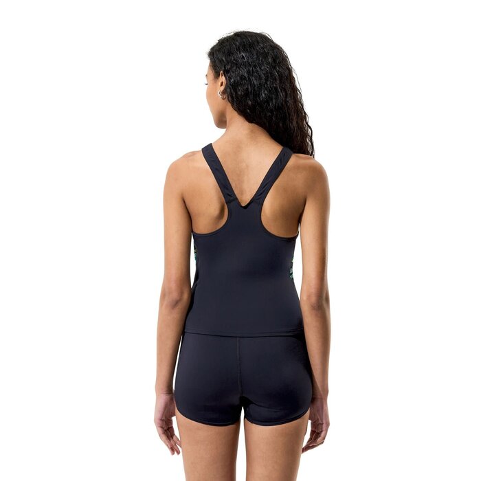 Speedo HYPERBOOM SPLICE TANKINI SET BLA/GRN
