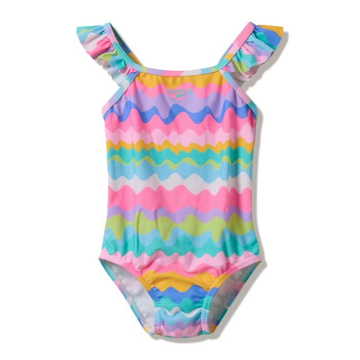 Speedo INFANT PRINT FRILL THINSTR 1P GRN/PIN