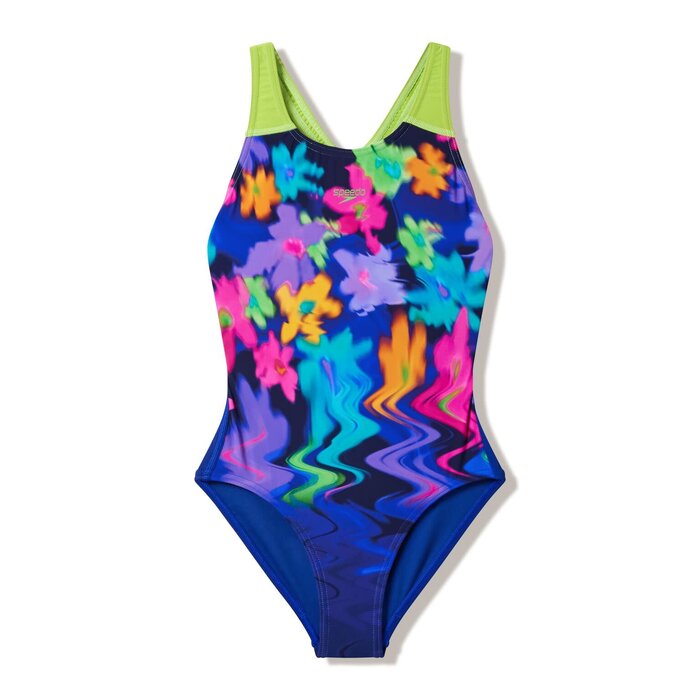 Speedo PRINT SPLASHBACK 1P BLU/GRN