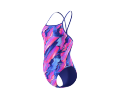 Speedo PRINTED TURNBACK BLU/PIN