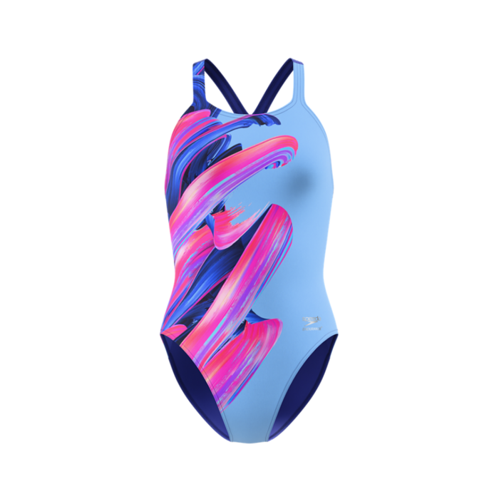 Speedo PLACEMENT PRINT POWERBACK BLU/PIN