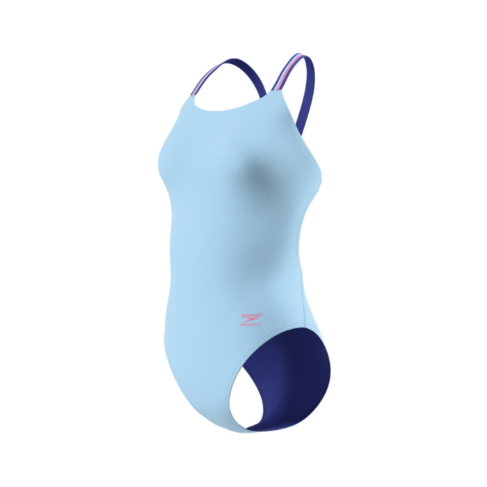 Speedo SOLID COMFORT V-BACK BLU/PIN