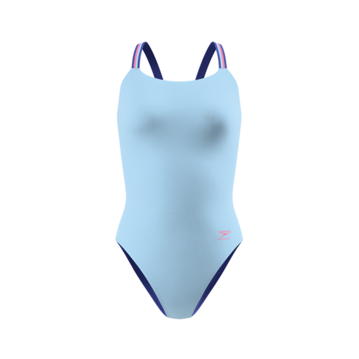 Speedo SOLID COMFORT V-BACK BLU/PIN