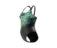 Speedo HYPERBOOM PLACEMENT MUSCLEBACK BLA/GRN