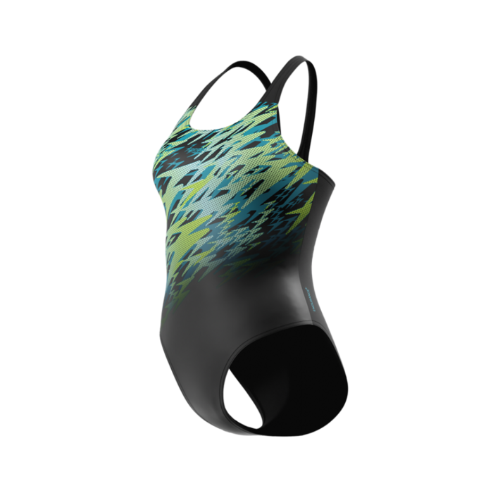 Speedo HYPERBOOM PLACEMENT MUSCLEBACK BLA/GRN