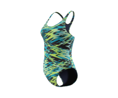 Speedo HYPERBOOM PRINT MEDALIST 1P GRN/BLA