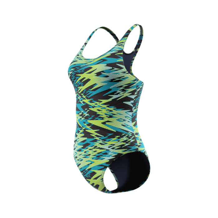 Speedo HYPERBOOM PRINT MEDALIST 1P GRN/BLA