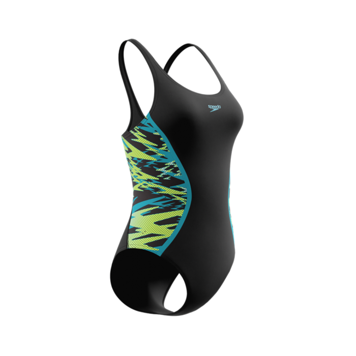 Speedo HYPERBOOM SPLICE MUSCLEB 1P BLA/GRN