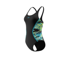 Speedo HYPERBOOM SPLICE MUSCLEB 1P BLA/GRN