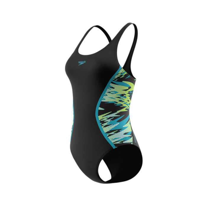 Speedo HYPERBOOM SPLICE MUSCLEB 1P BLA/GRN