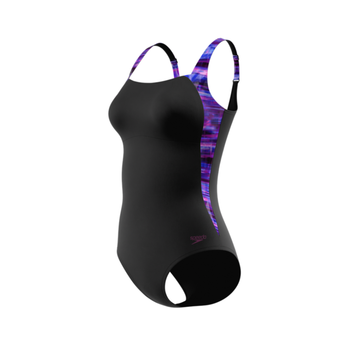 Speedo LUNA LUSTRE PRINTED 1P BLA/PUR
