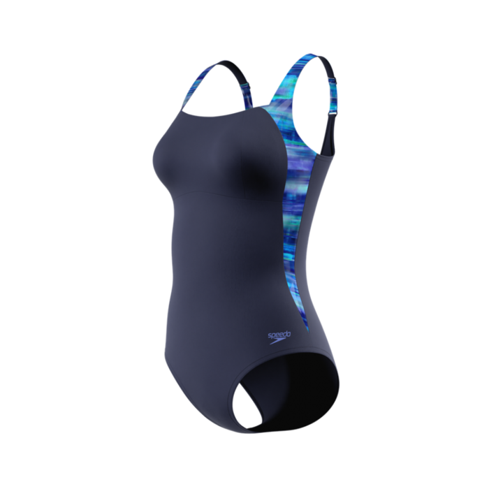 Speedo LUNA LUSTRE PRINTED 1P NAV/BLU