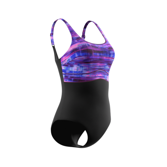 Speedo PRINT CONTOUR ECLIPSE 1P BLA/PUR