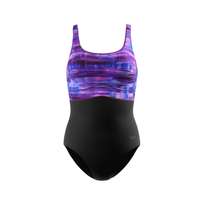 Speedo PRINT CONTOUR ECLIPSE 1P BLA/PUR
