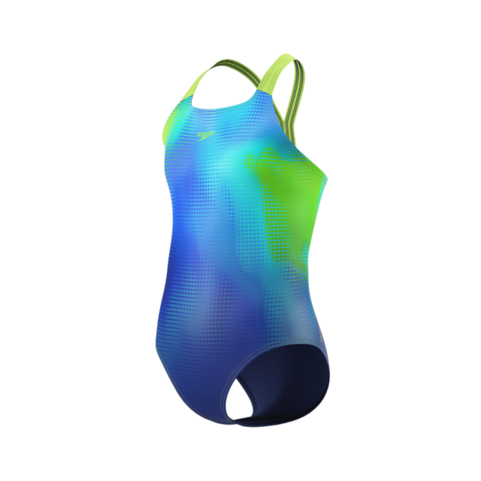 Speedo PRINT POWERBACK 1P BLU/GRN