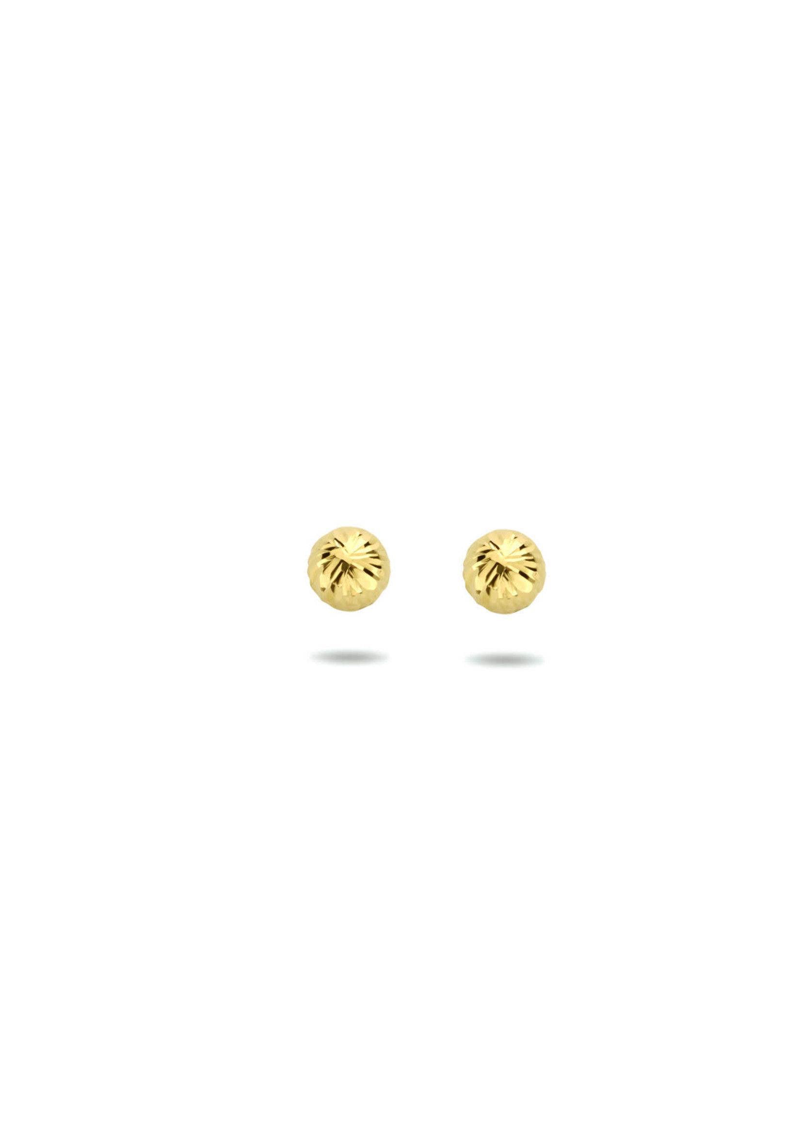 Cataleya jewels Gouden oorknoppen rond gediamanteerd