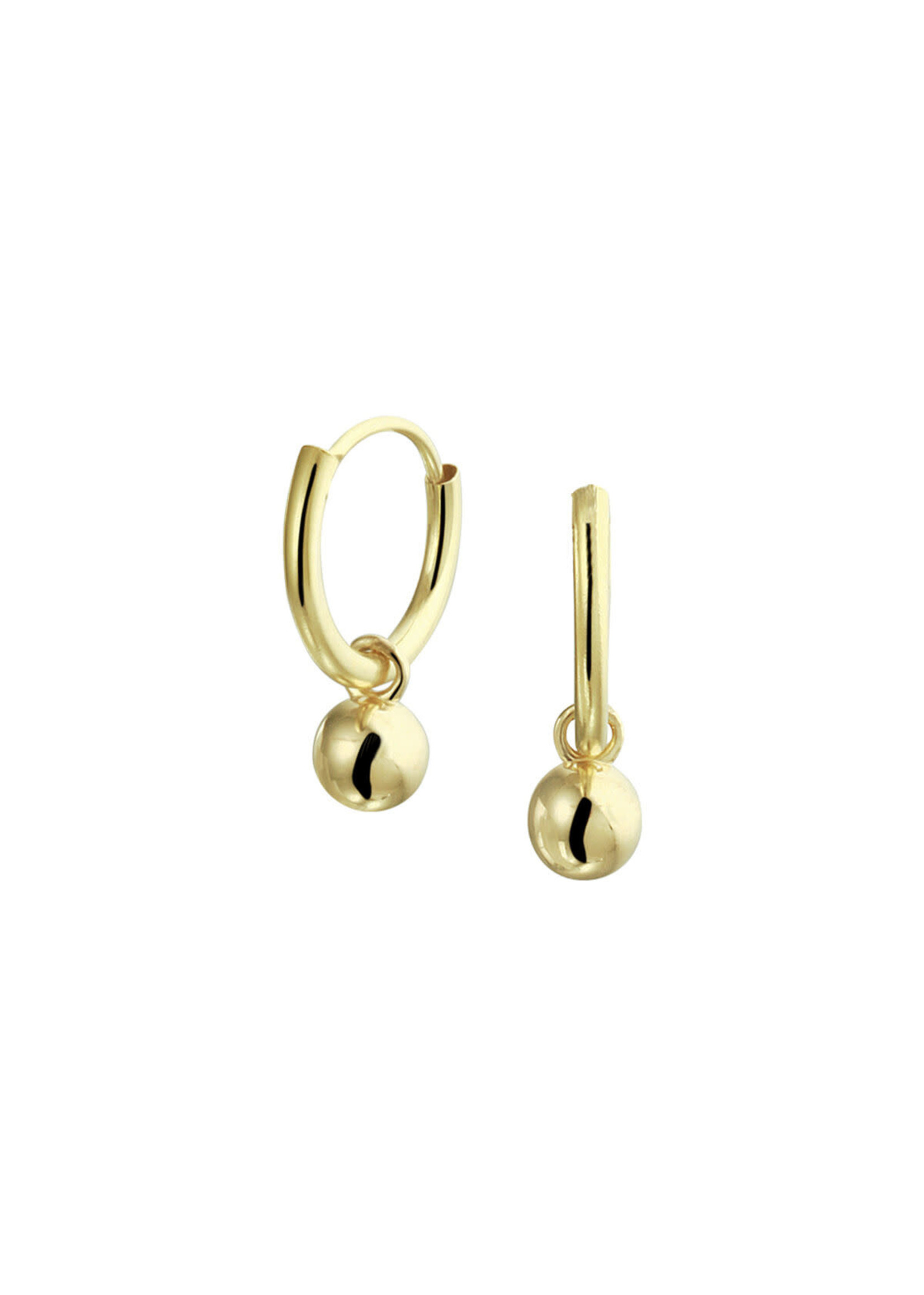 Cataleya jewels Gouden oorringen met hangers bolletjes