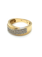 Vintage & Occasion Occasion gouden ring met diamant 0.18ct