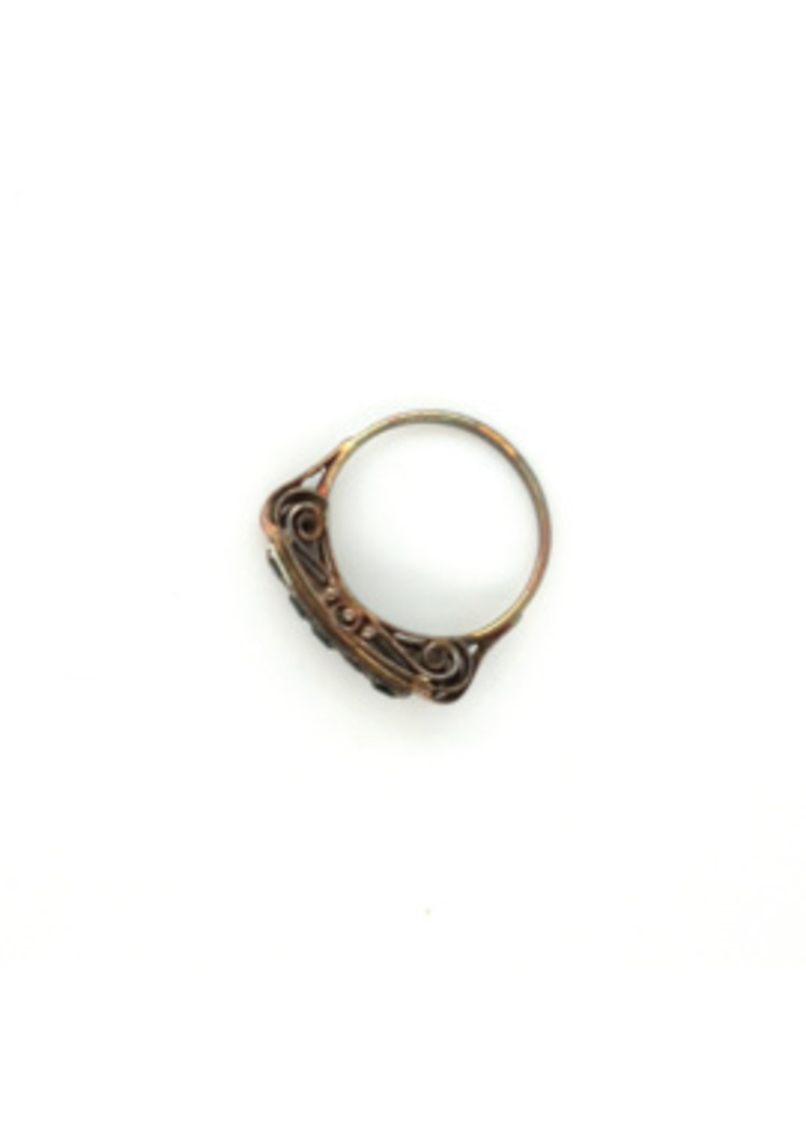 Vintage & Occasion Antieke gouden ring met smaragd