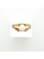 Vintage & Occasion Occasion gouden ring met witte parel