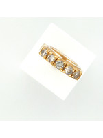 Vintage & Occasion Vintage & Occasion gouden ring met 5 diamanten, 0.75ct totaal VVS/H