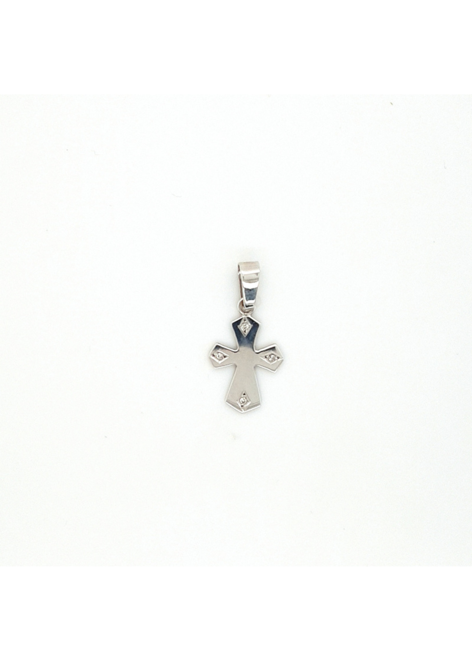 Vintage & Occasion Witgouden 18k hanger Christelijk kruis