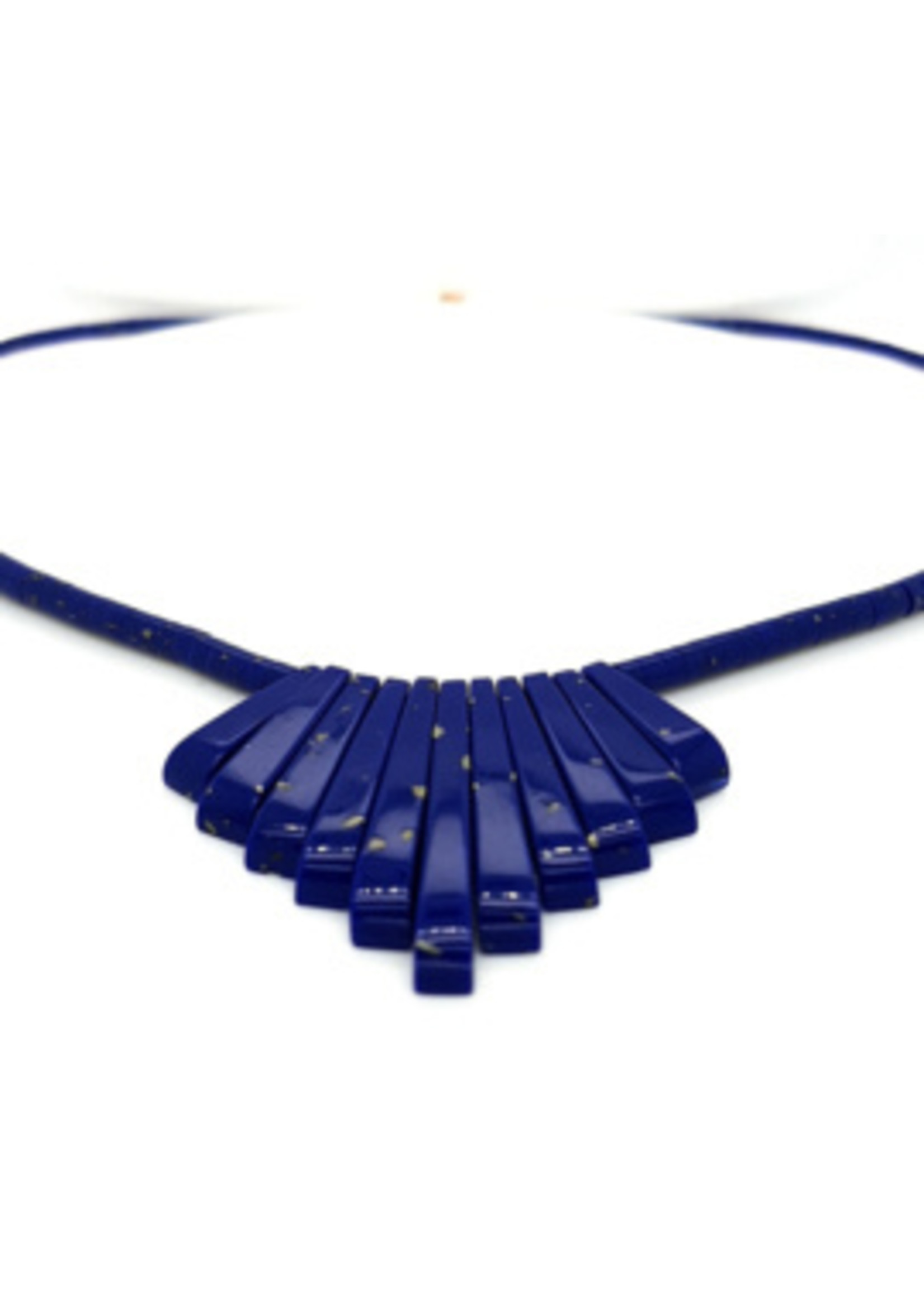 Vintage & Occasion Occasion blauw aflopend collier