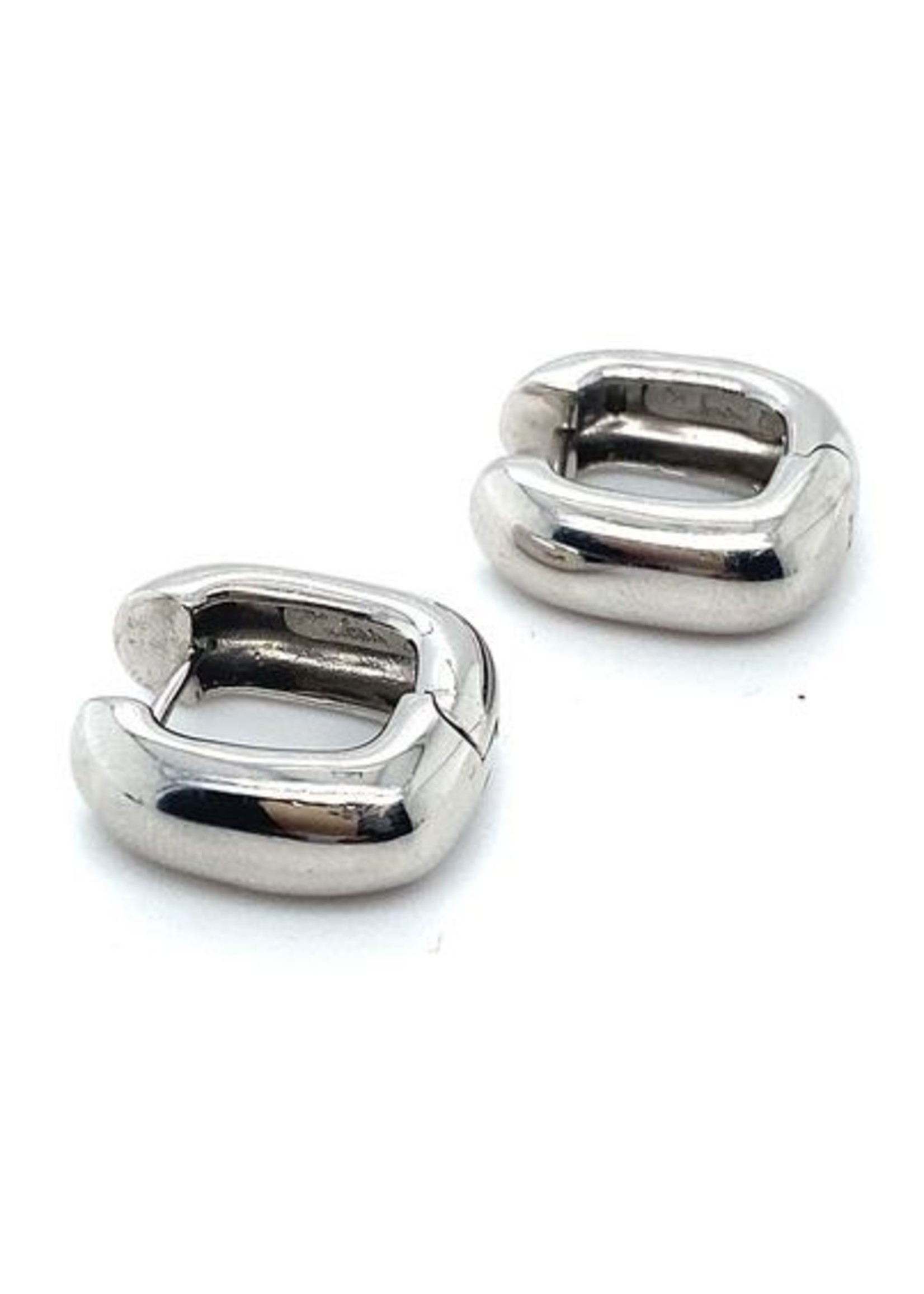 Vintage & Occasion Occasion 14 k witgouden design creolen