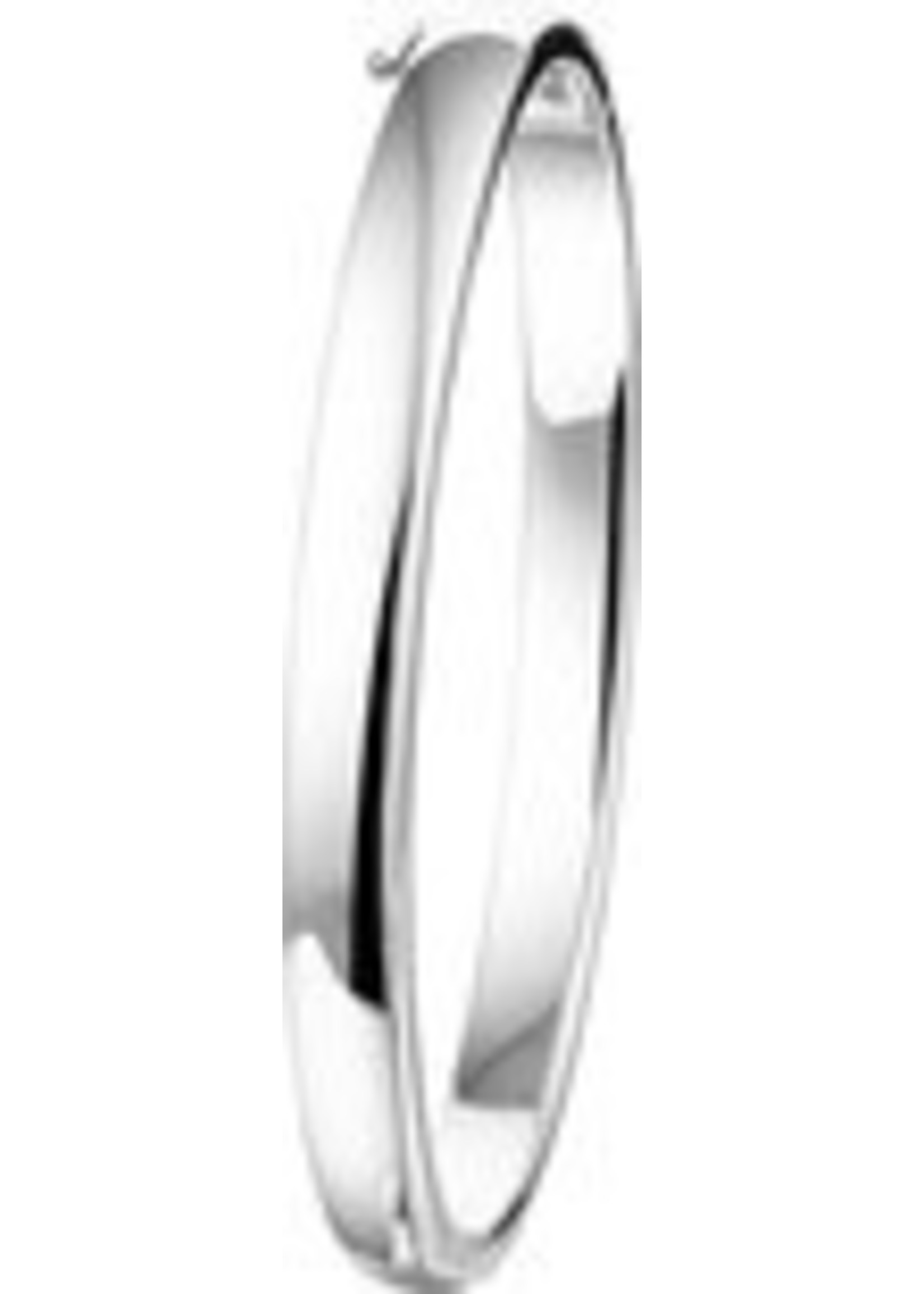 Cataleya jewels Bangle Scharnier Bolle Buis 6 X 65 mm - Zilver Gerhodineerd