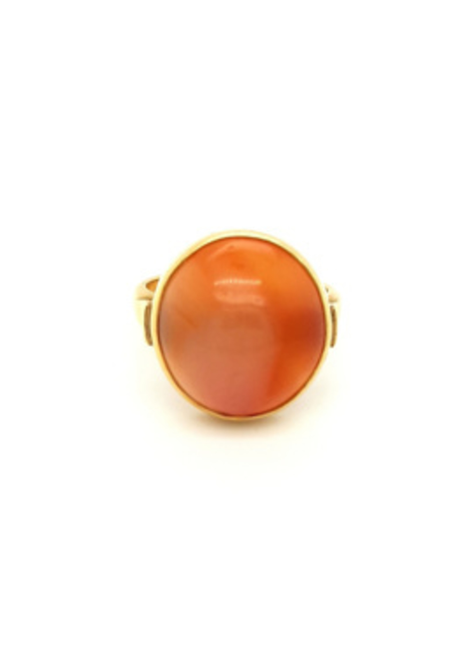 Vintage & Occasion Vintage & Occasion gouden ring met carneool edelsteen - maat 19